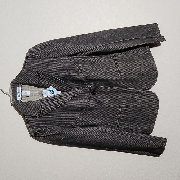 Old Navy Denim Jean Jacket Womens Medium Pinstripe Old Money Mob Wife NEW Denim - Picture 1 of 11